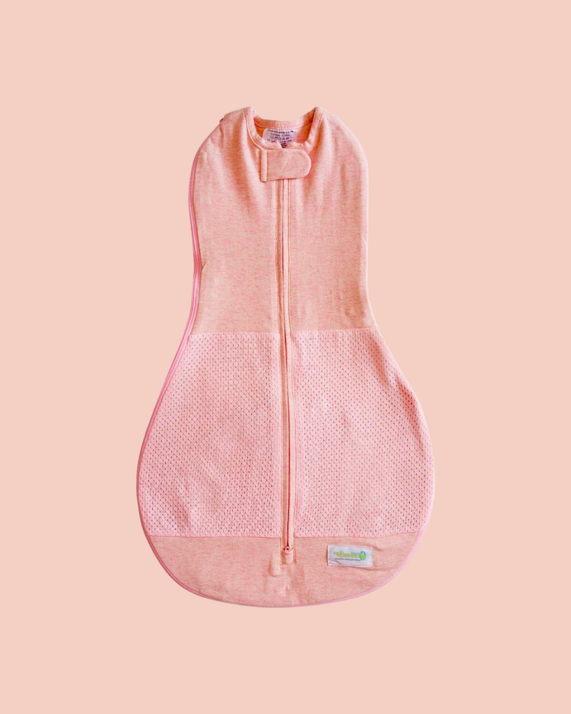 Pink convertible arms to arms free swaddle - woombie orignal