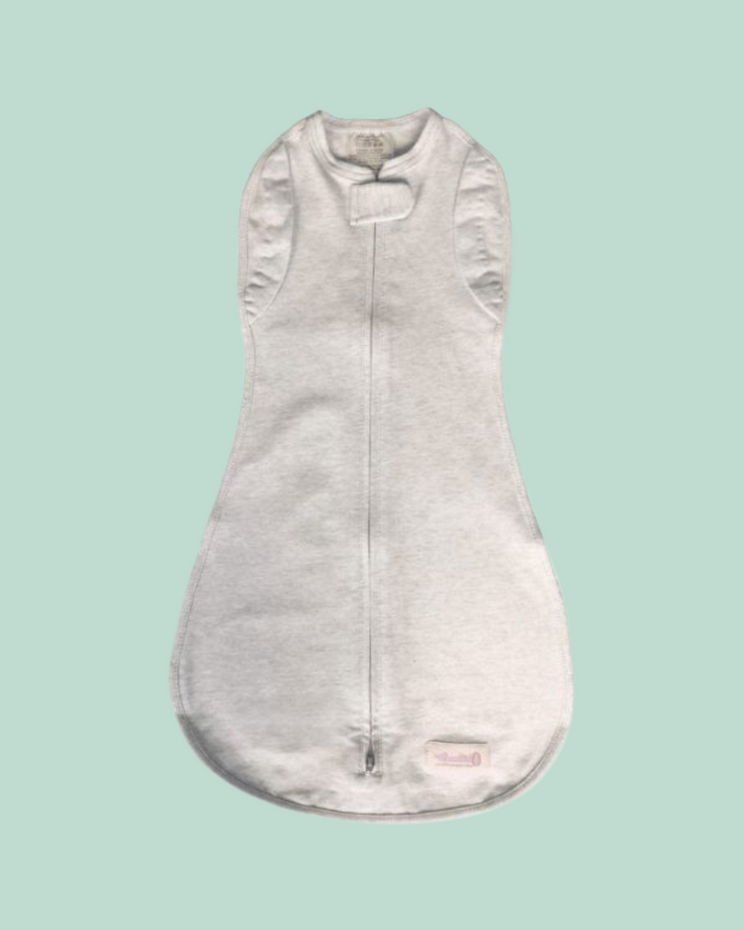 grey convertible arms to arms free swaddle - woombie orignal