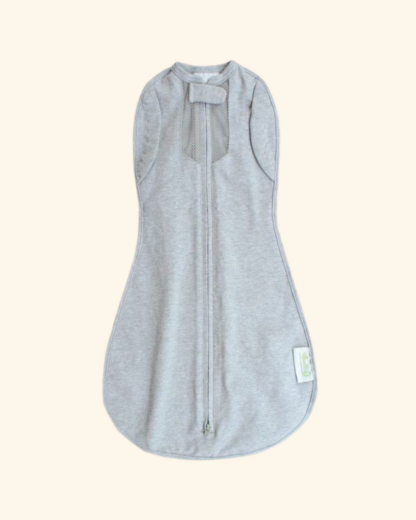 grey color convertible arms to arms free swaddle - woombie orignal